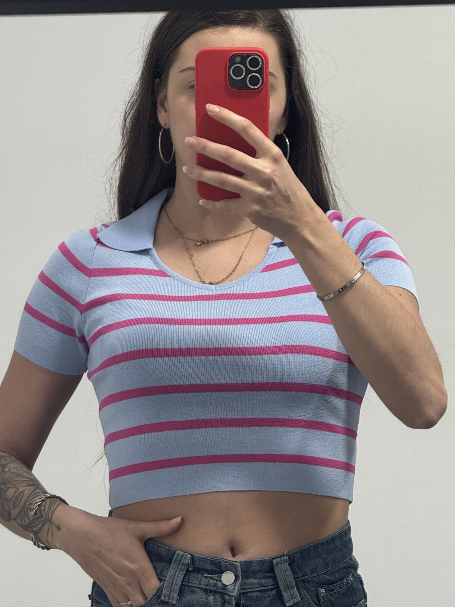 CAMISETA CROP RAYAS - 2
