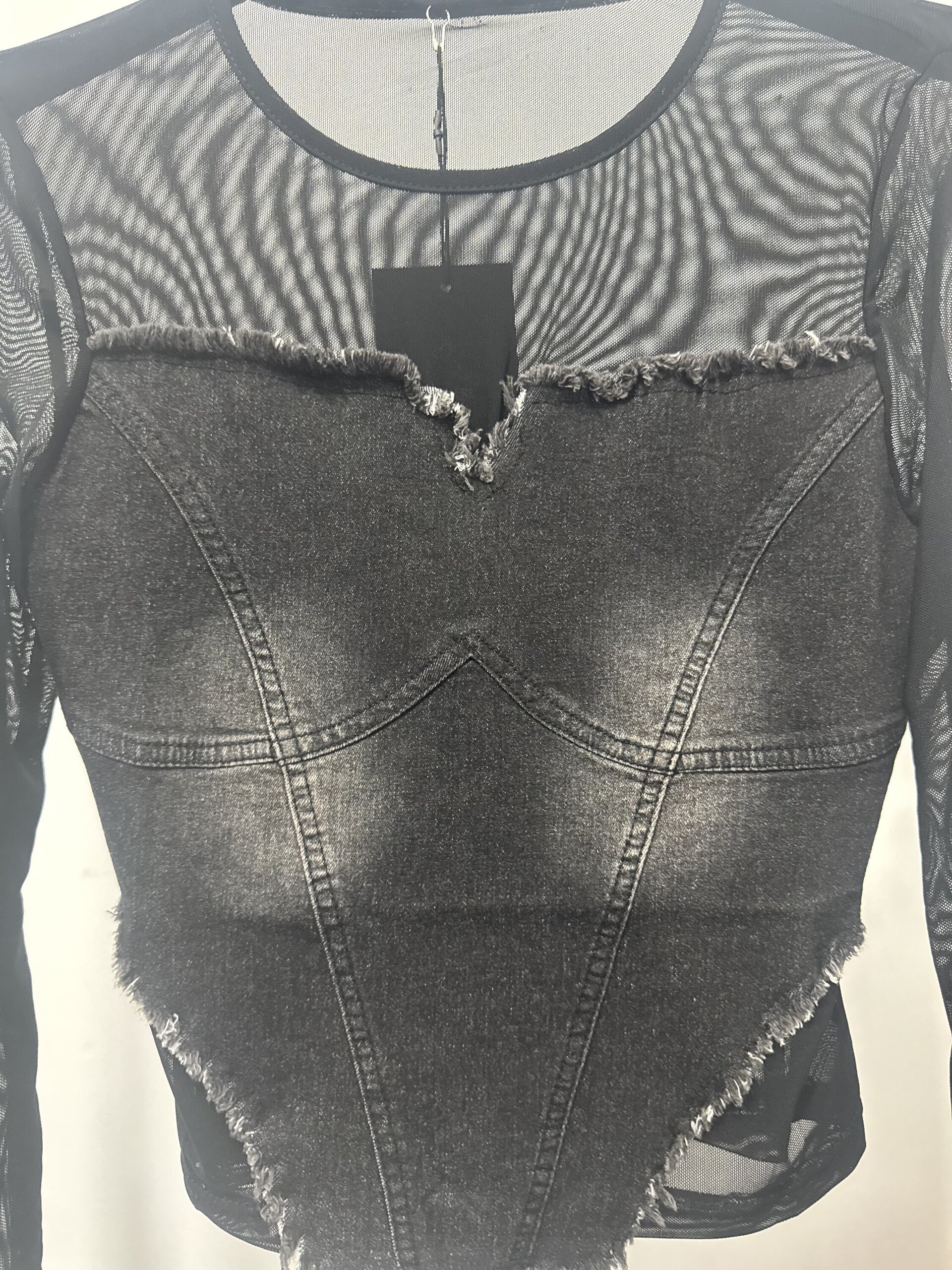 CAMISETA CROP JEANS - 2