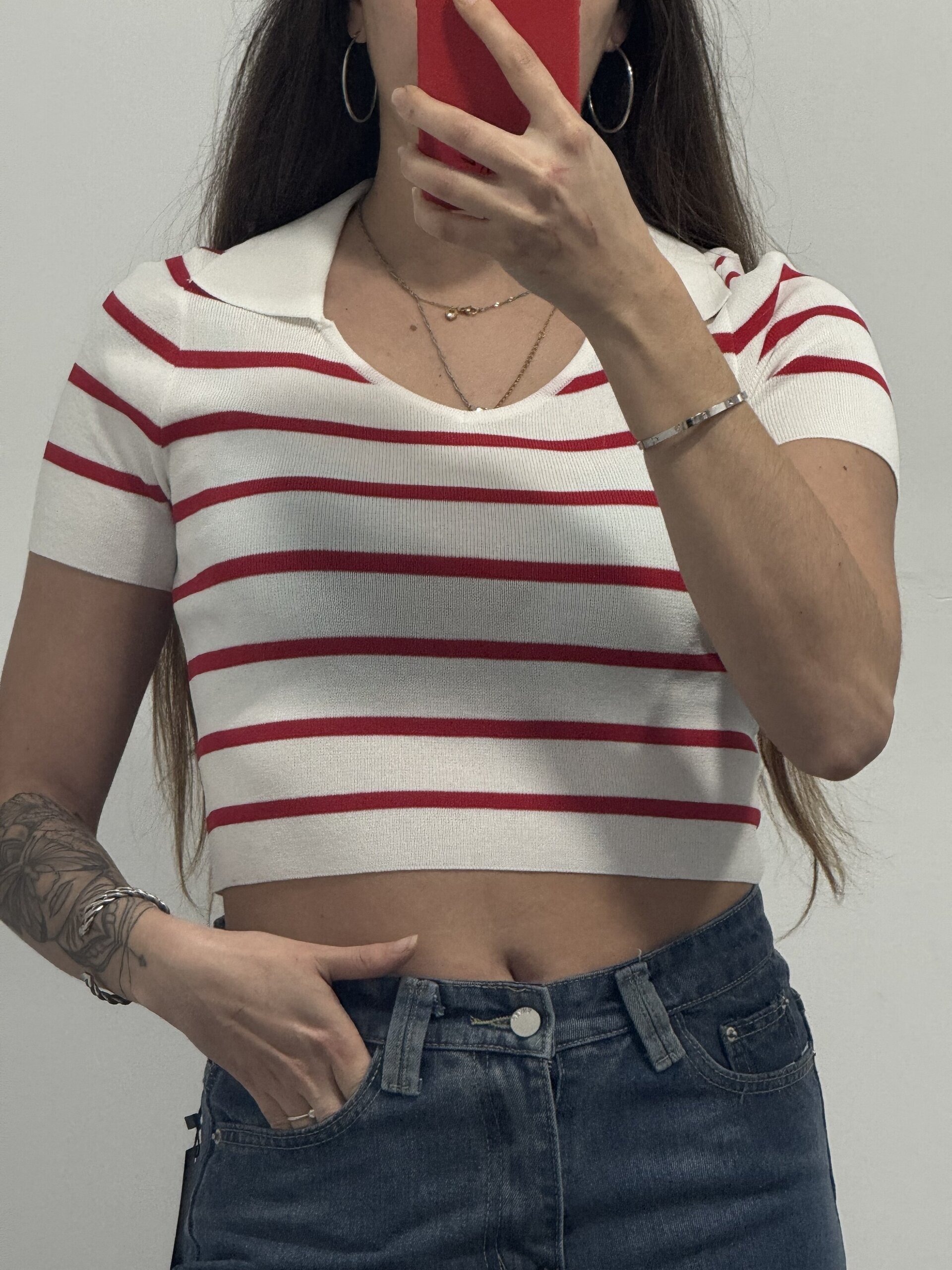 CAMISETA CROP RAYAS - 3